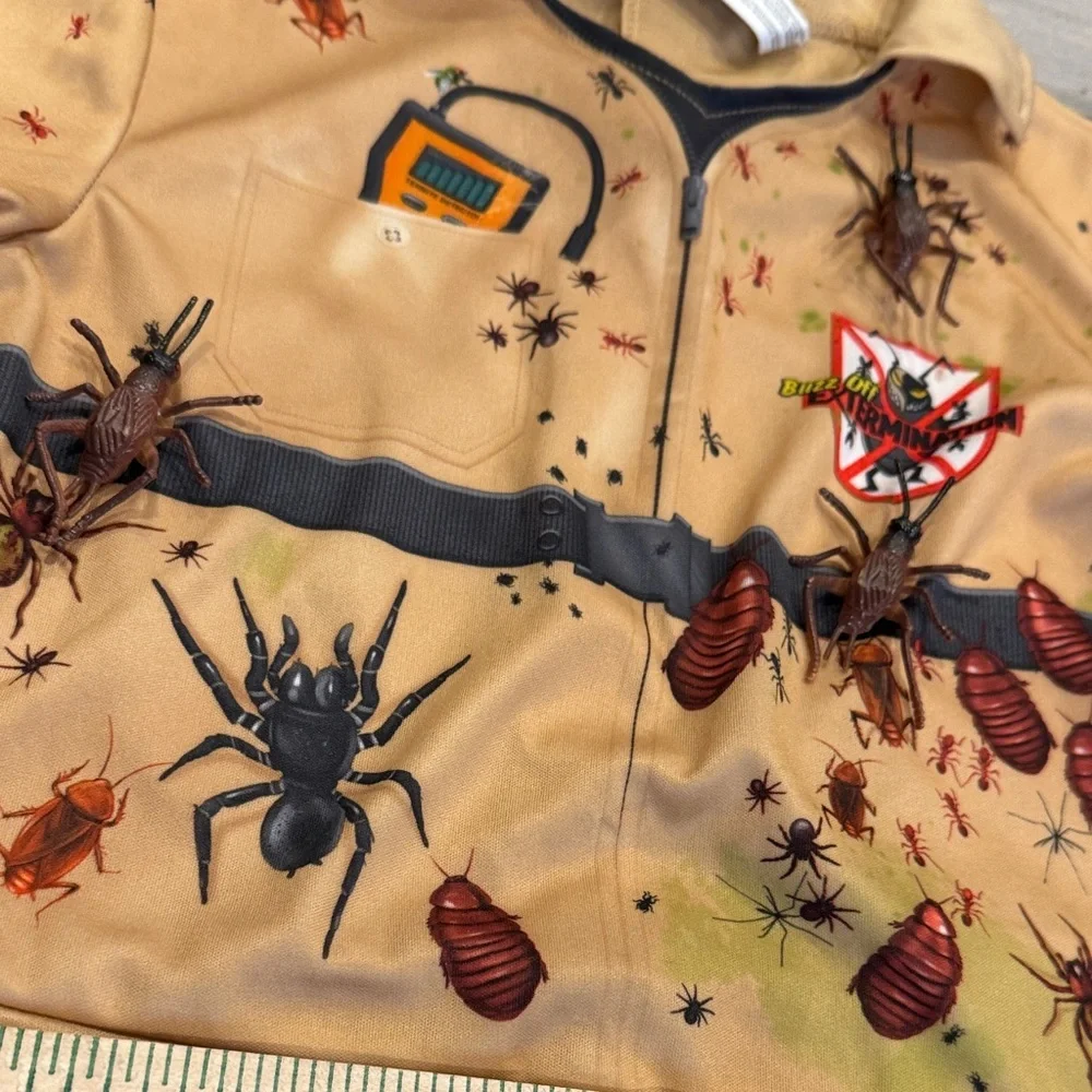 Kids Beige Bug Exterminator Costume with Backpack Accessories